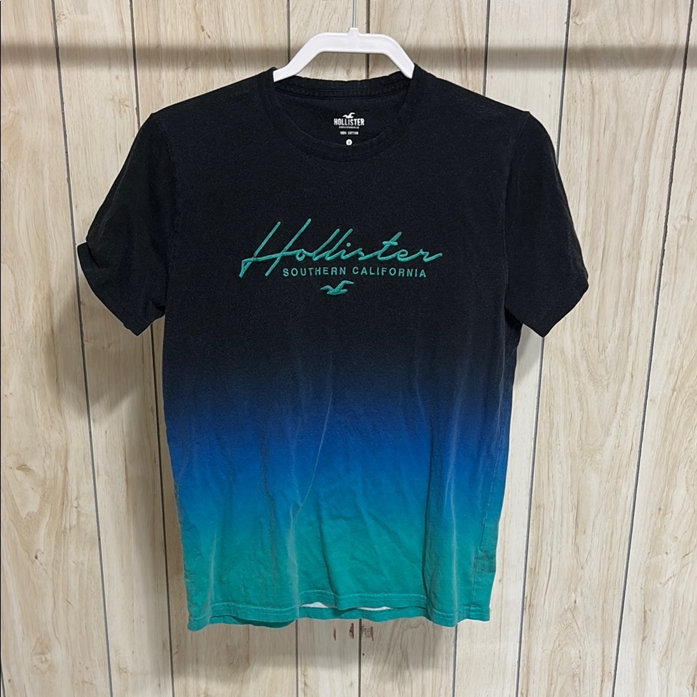 Hollister Black and Blue Short Sleeve Tee